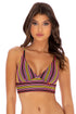 Luli Fama Jungle Glow CROSS BACK BUSTIER TOP